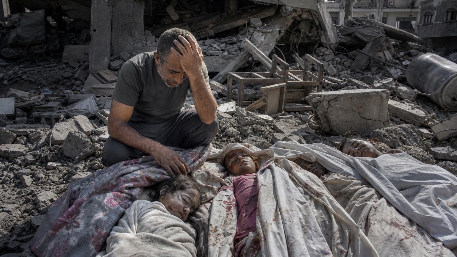 Gaza City Air Strike Kills Family of Six