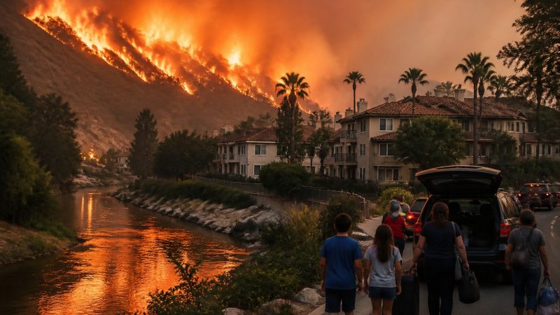 Taffle Fire Near Riverside Homes Triggers Evacuations