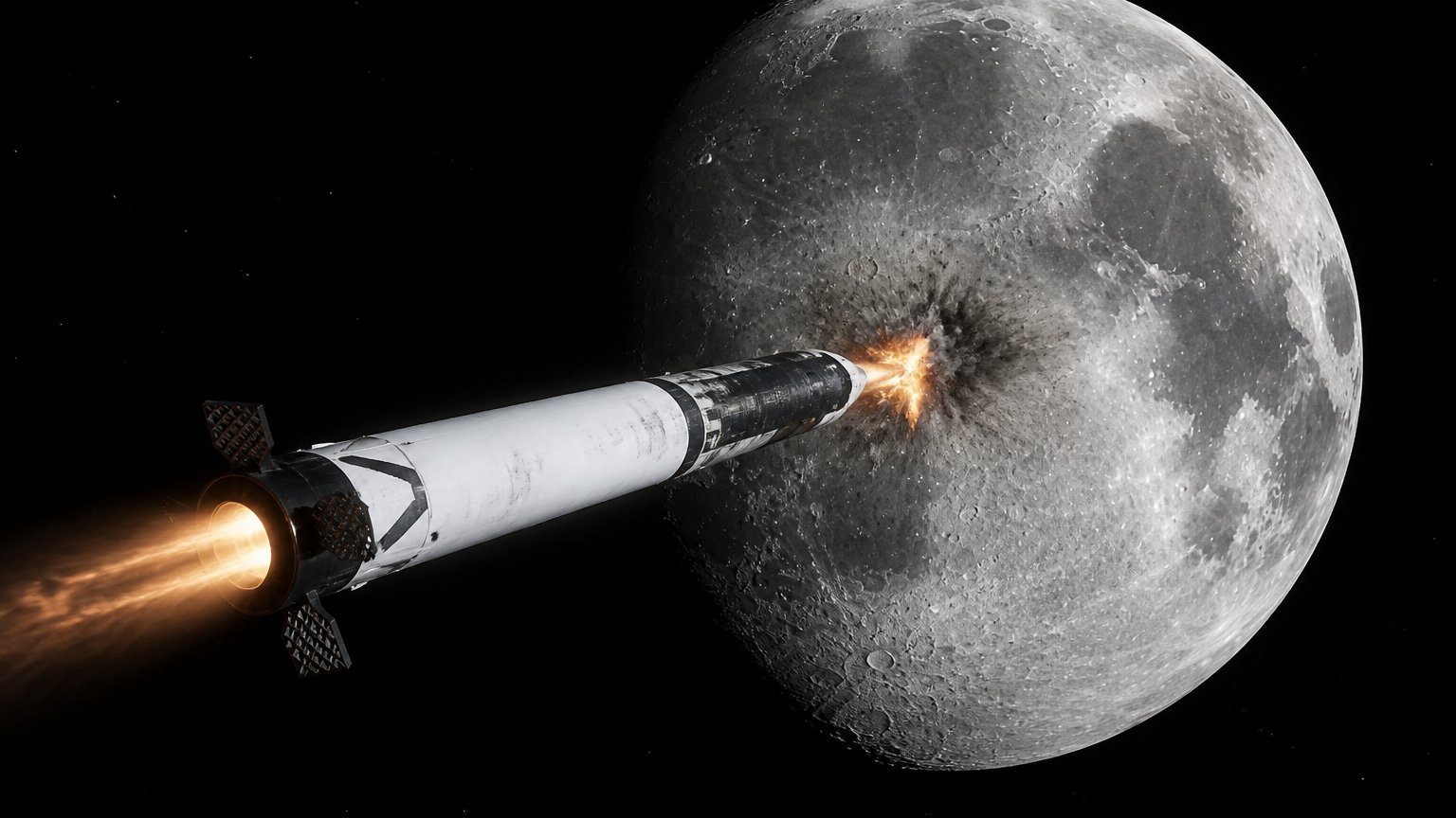 SpaceX rocket set for Moon collision on Wednesday