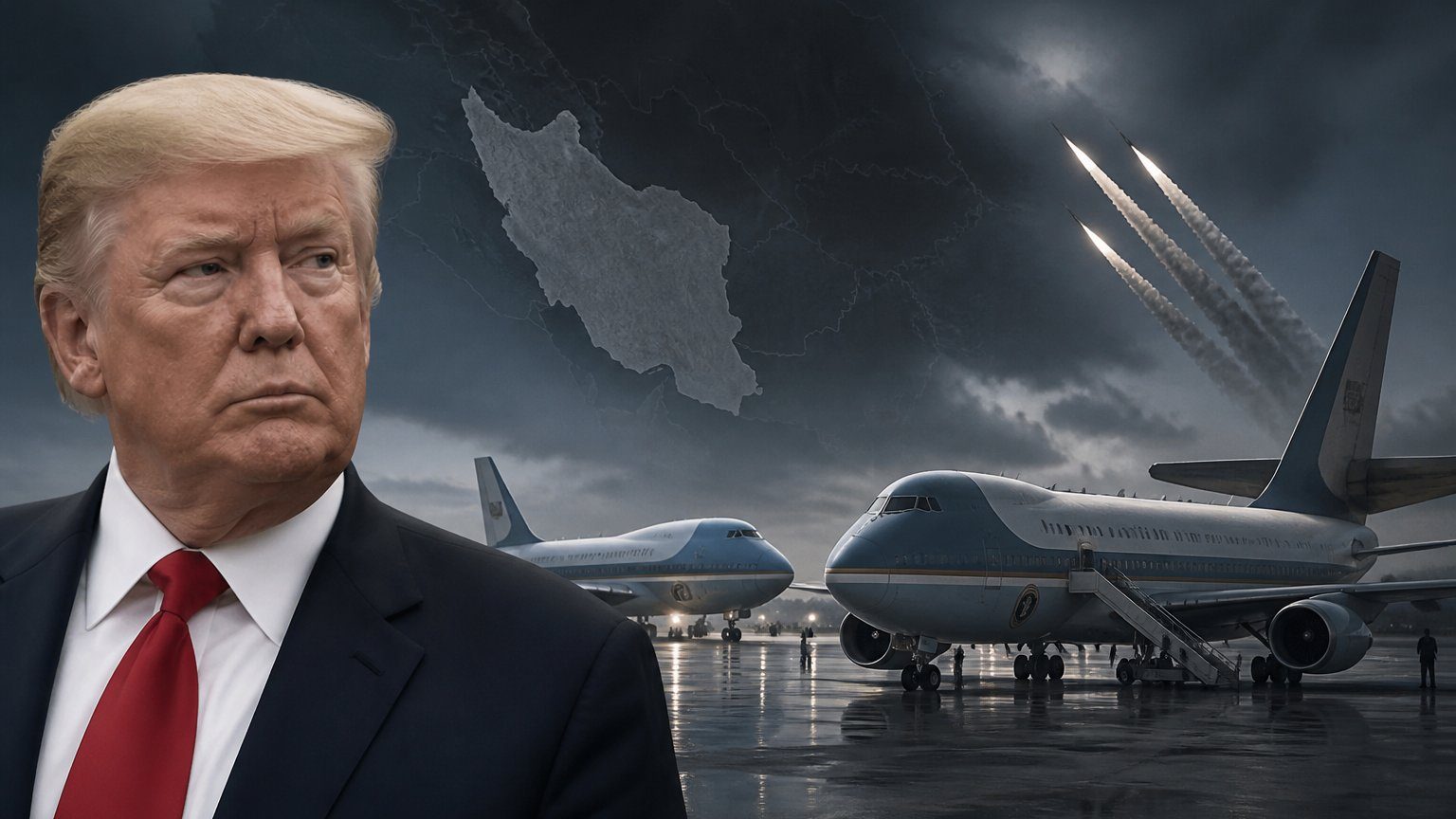 Trump Plane Swap Tied to Iran Threat Reports