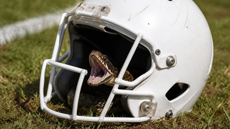Cottonmouth Found in Maumelle Football Helmet