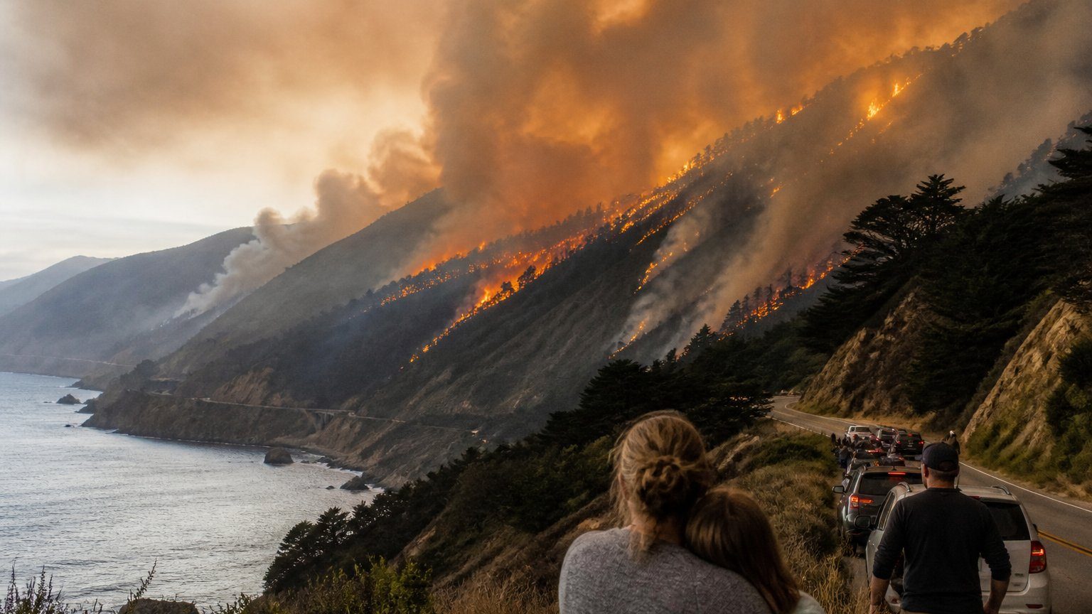 Timber Fire Forces Big Sur Evacuations