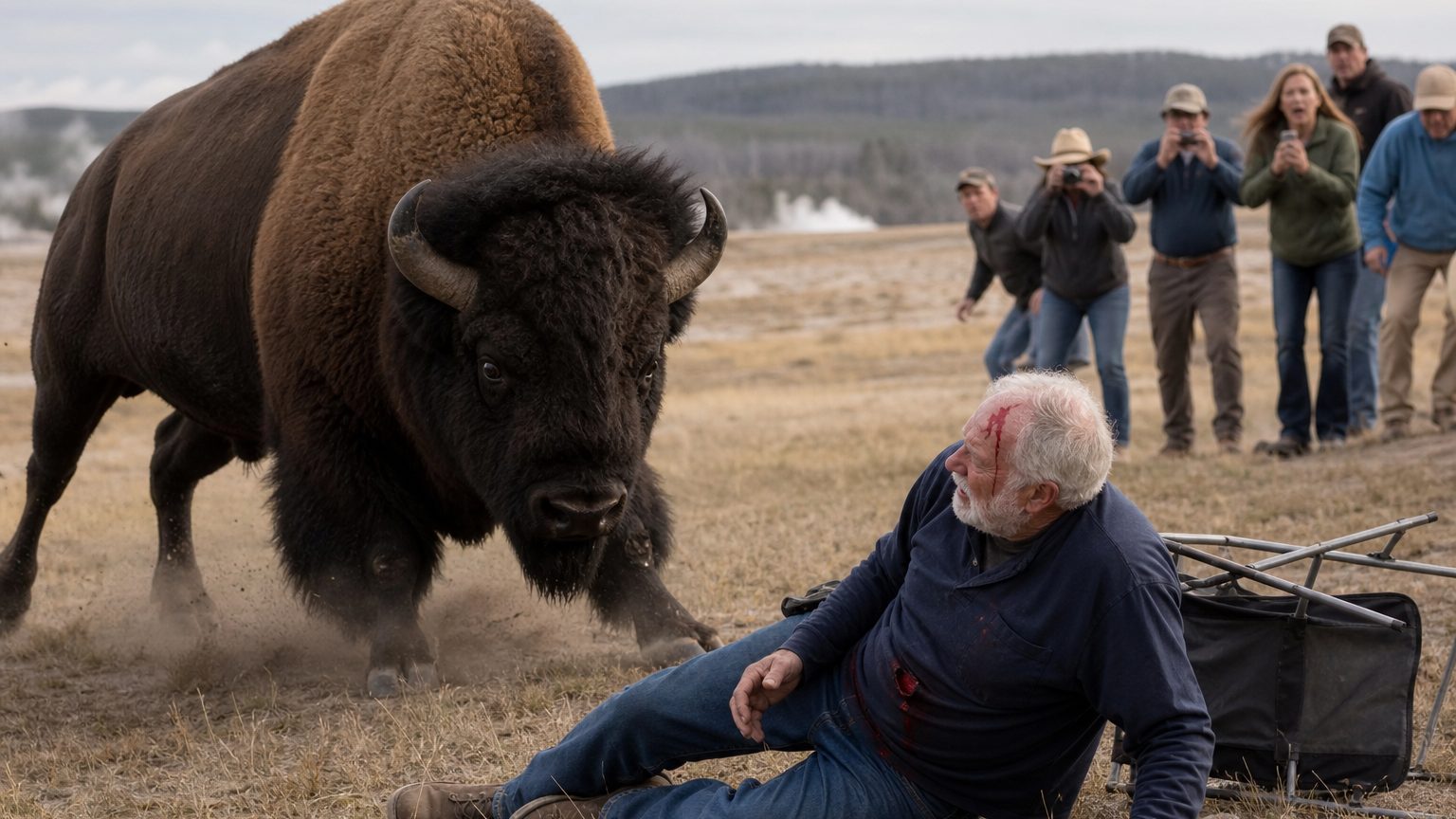 Yellowstone bison attack leaves grandfather hurt