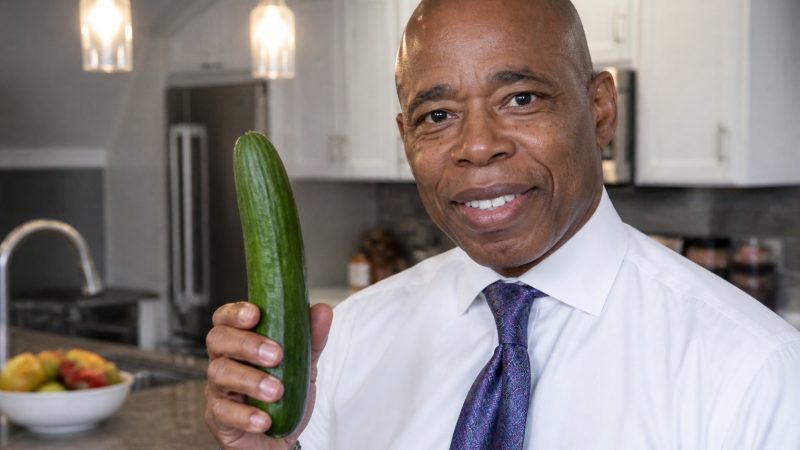 Eric Adams Cucumber Photo Sparks Healthy-Eating Buzz