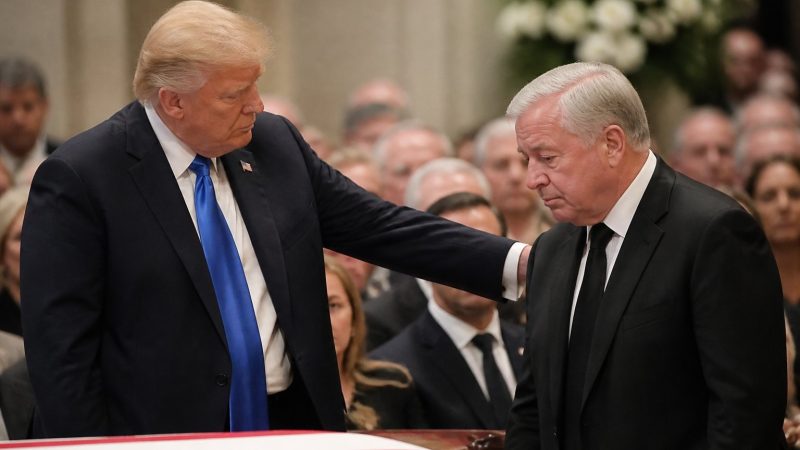 Trump Honors Lindsey Graham at Funeral