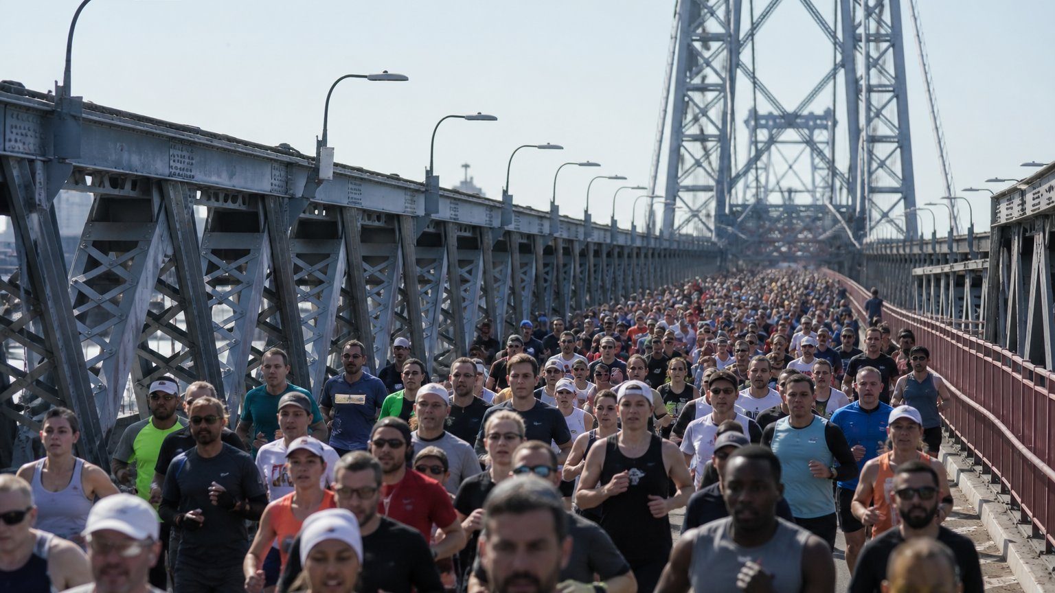 Williamsburg Bridge Marathon Draws Hundreds
