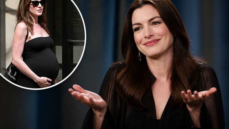 Anne Hathaway Jokes About Baby Bump Critics