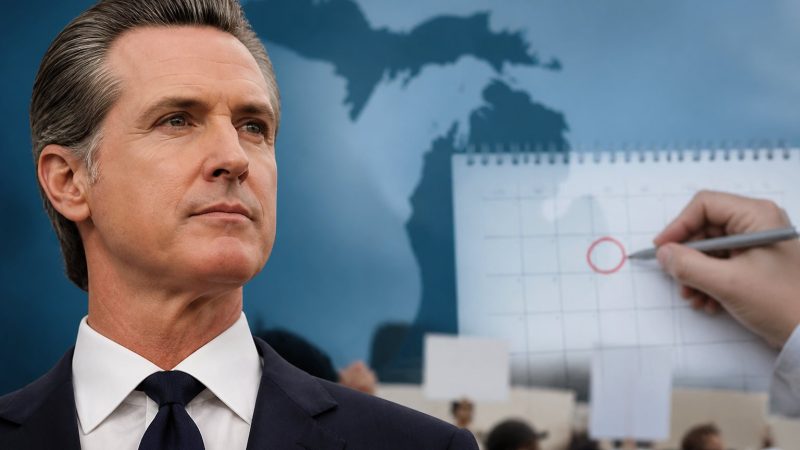 Newsom’s Michigan Trip Fuels New Calendar Backlash