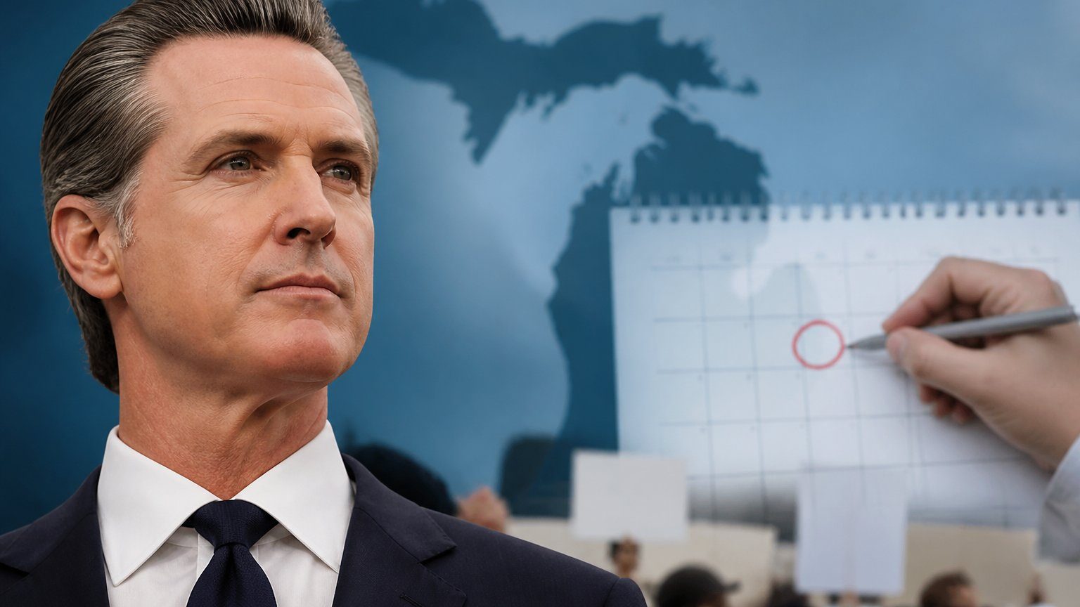 Newsom’s Michigan Trip Fuels New Calendar Backlash