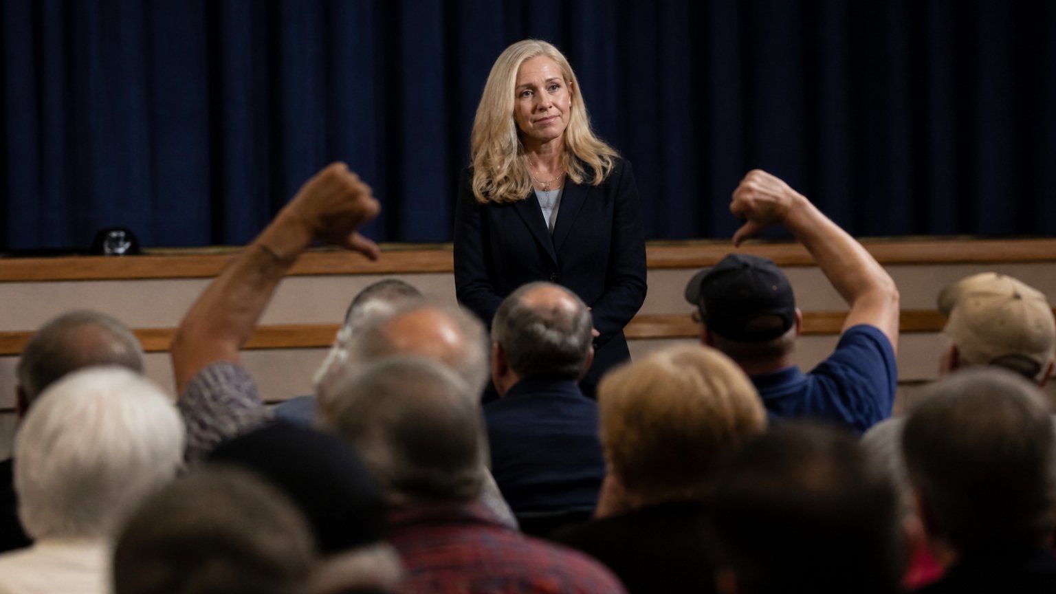Spanberger booed in Galax, drawing Clinton comparisons