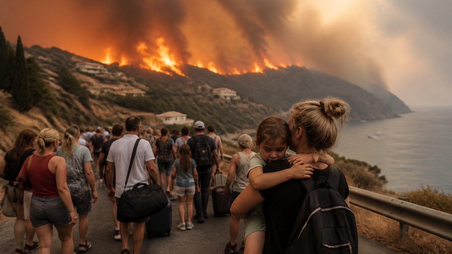 Crete Wildfires Force Thousands to Flee