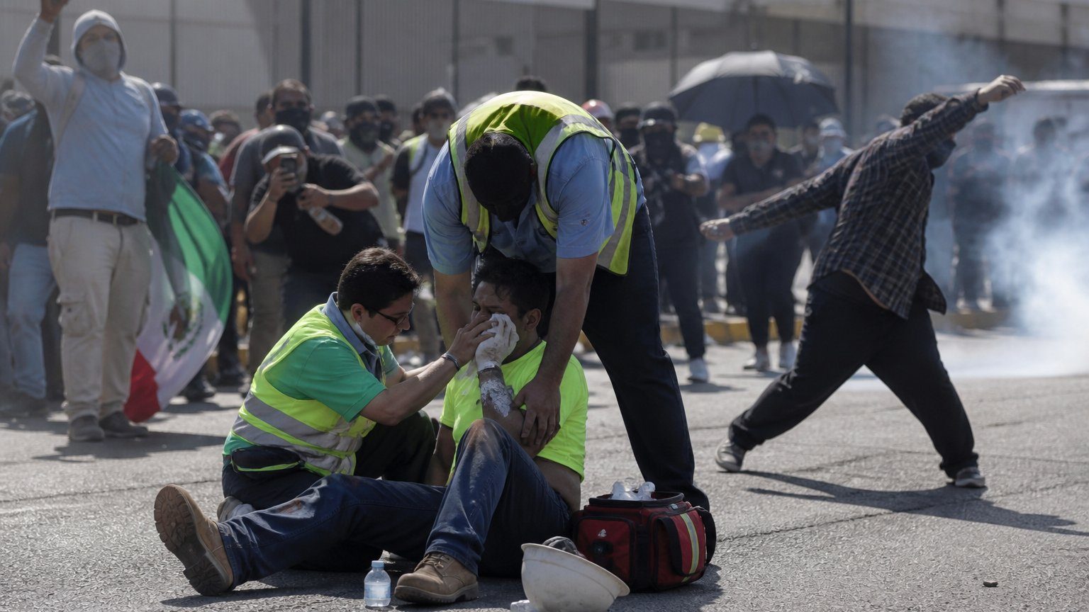 Anti-ICE Protest Near LA Detention Center Sends Two Workers to Hospital