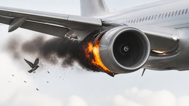 American Airlines Engine Fire Follows Bird Strike