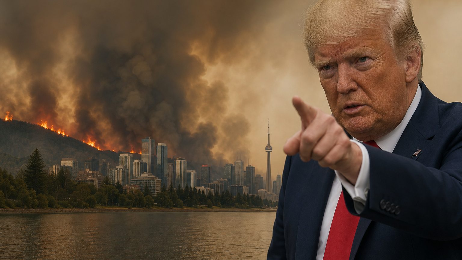 Canada Wildfire Smoke Draws Trump Tariff Threat
