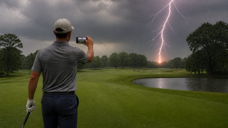 Ohio golfer records lightning strike on course