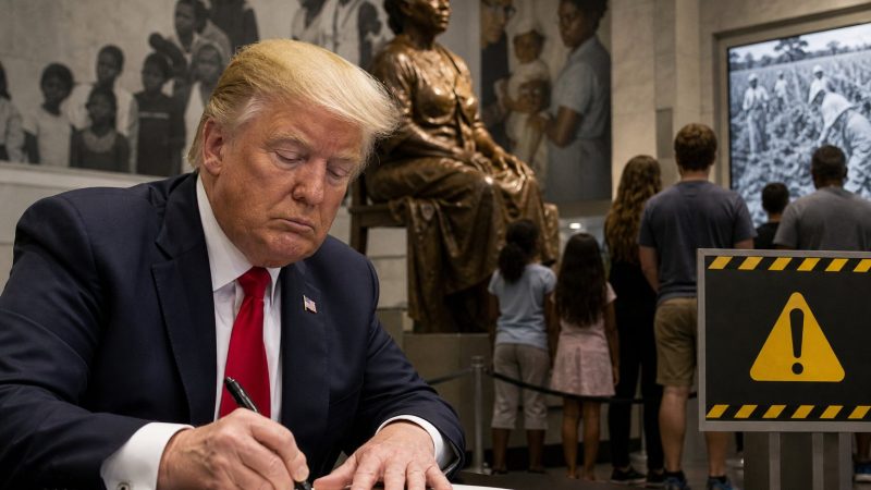 Trump orders Smithsonian warning signs over history