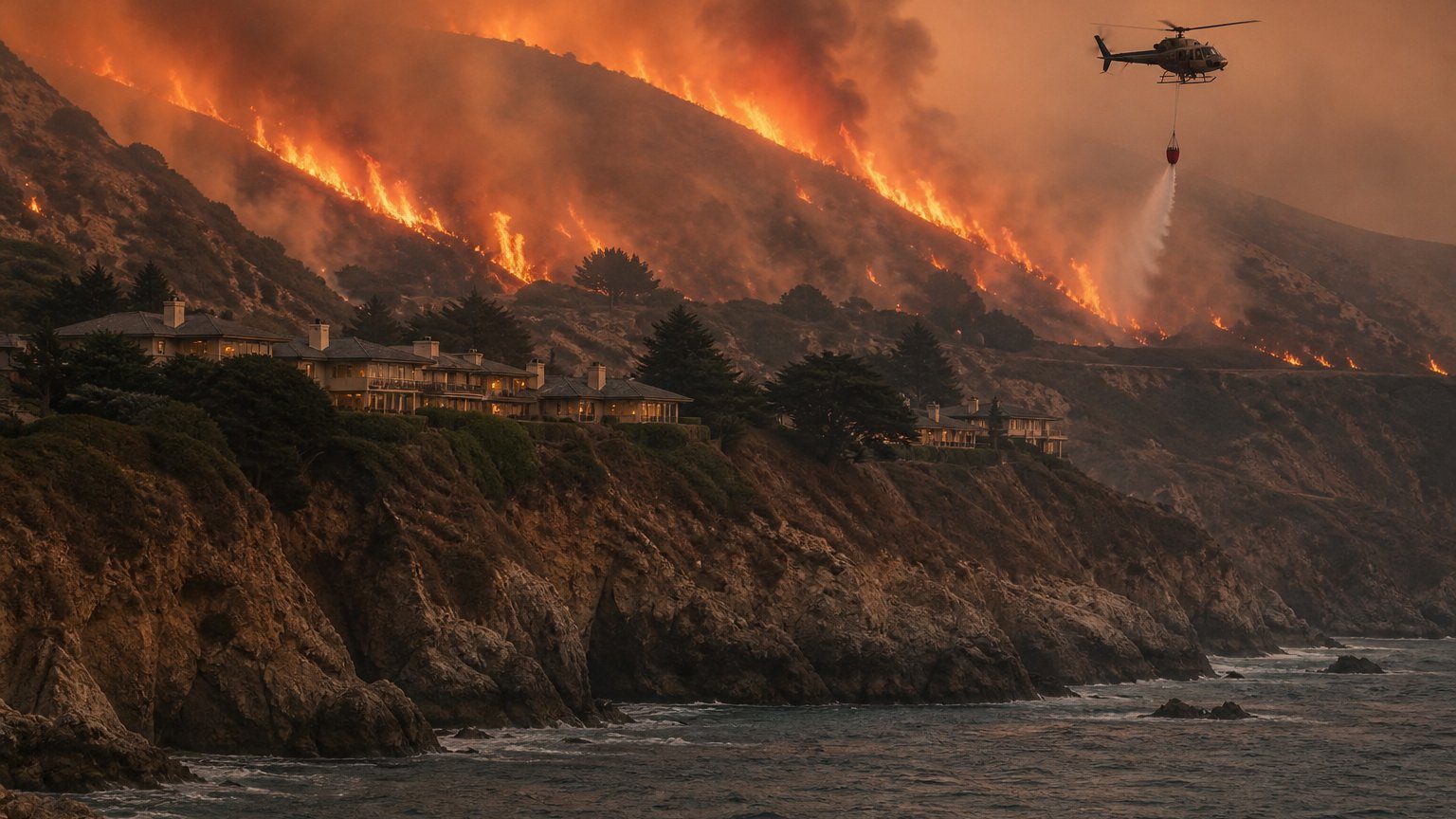 Big Sur wildfire forces luxury resort evacuations