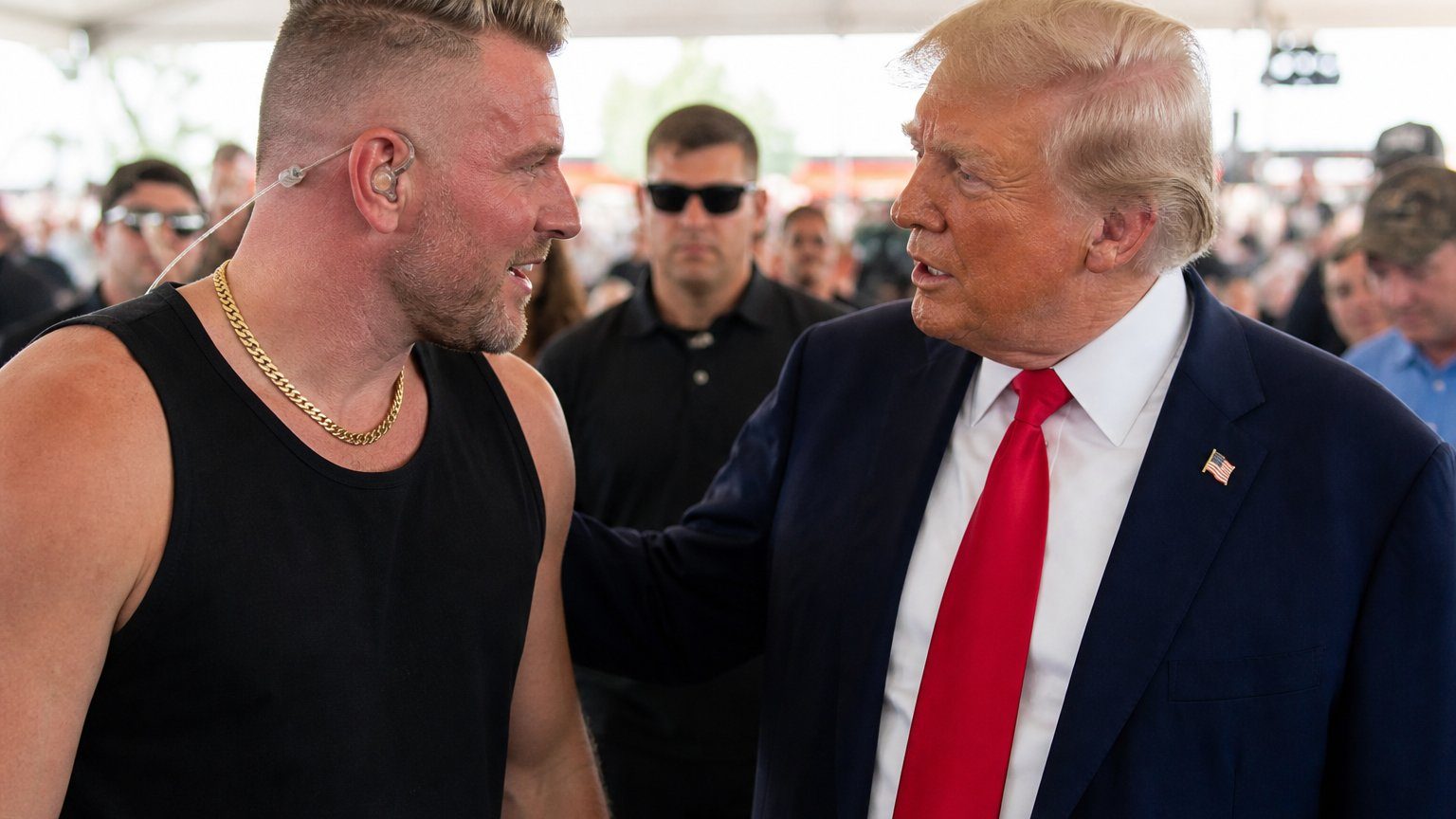 Pat McAfee Meets Trump at Patriot Games in Ohio