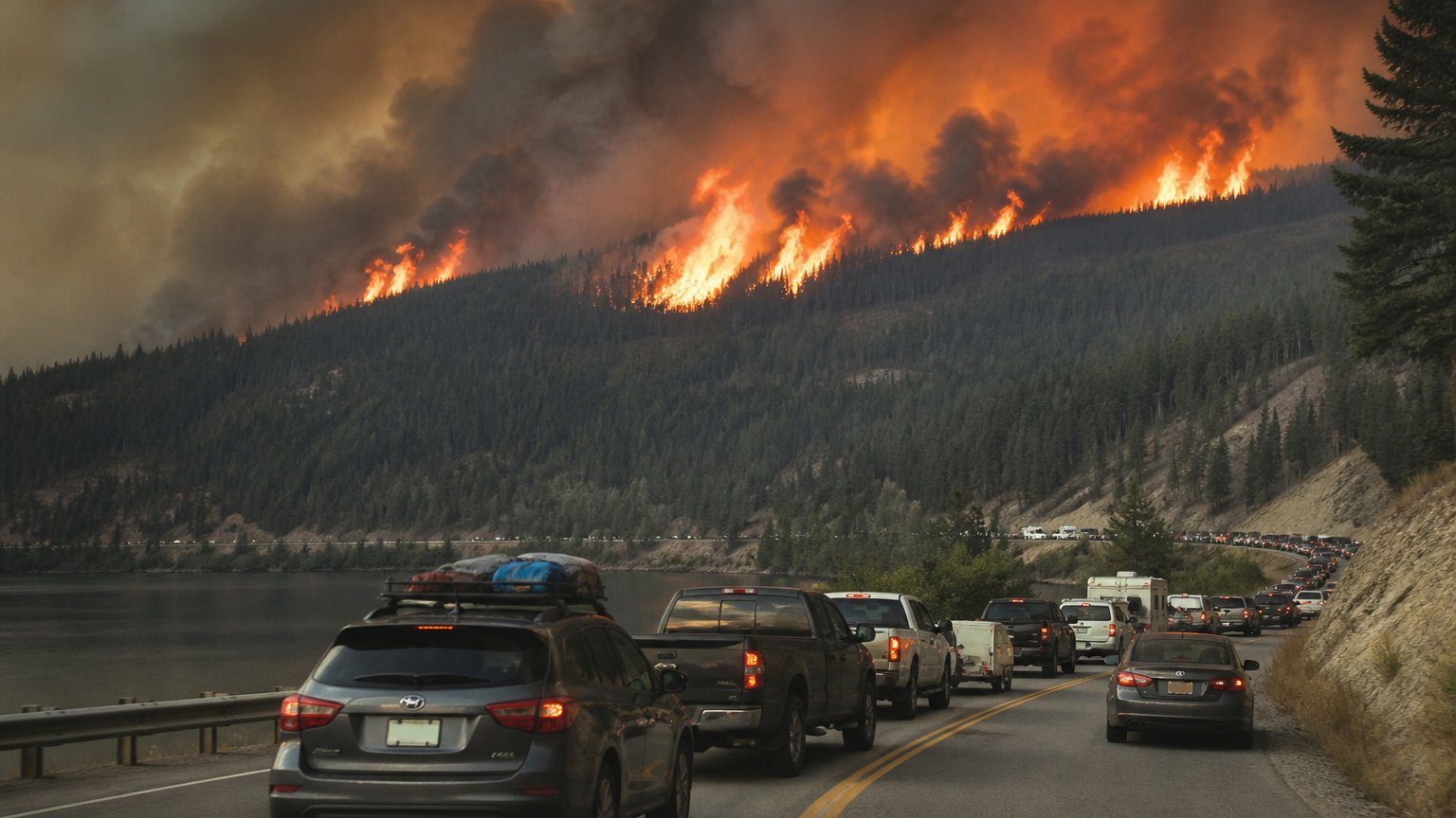 Bald Range wildfire forces mass evacuations in British Columbia