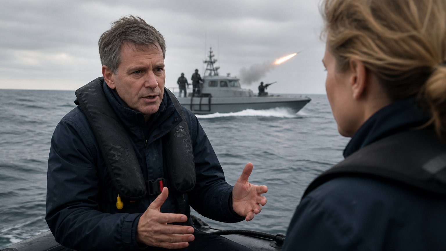 French Patrol Boat Fires Shots During BBC Interview